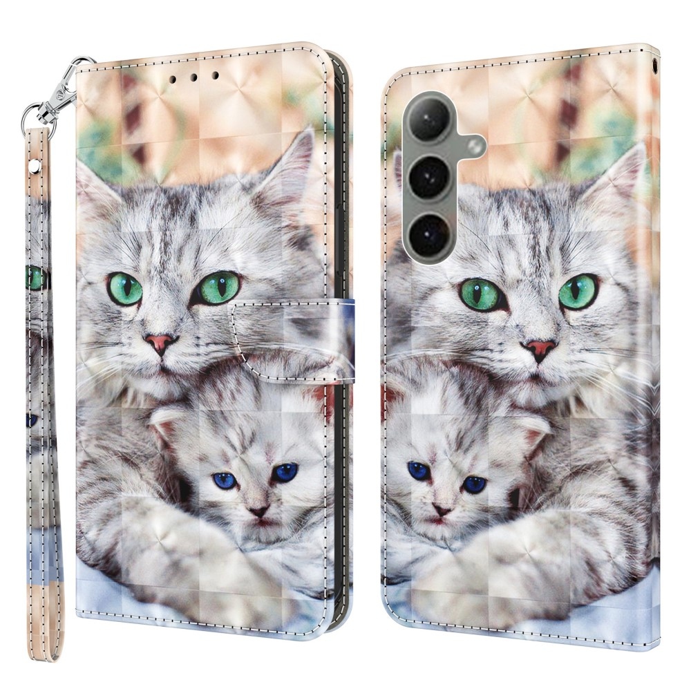 Spot knížkové pouzdro na Samsung Galaxy S24 FE - kočka a kotě