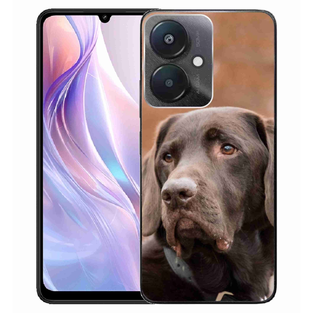 Gelový obal mmCase na Xiaomi Redmi 13C 5G - hnědý labrador