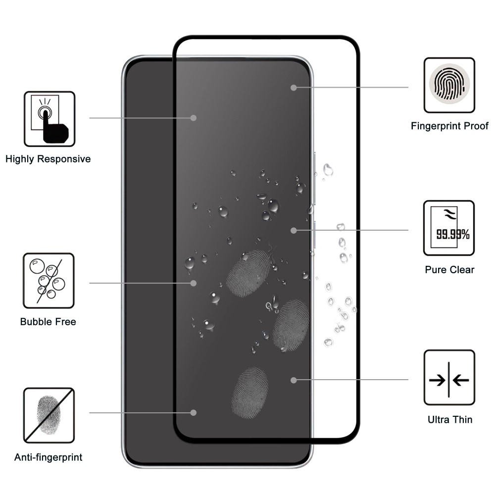 9H celoplošné tvrzené sklo na Xiaomi Redmi Note 14 5G