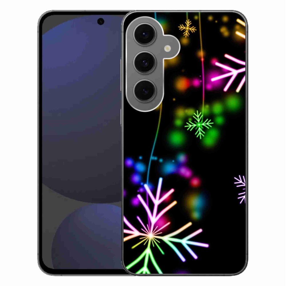 Gelový kryt mmCase na Samsung Galaxy S24 FE - barevné vločky