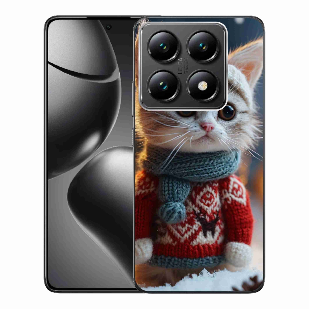 Gelový kryt mmCase na Xiaomi 14T Pro - kotě ve svetru