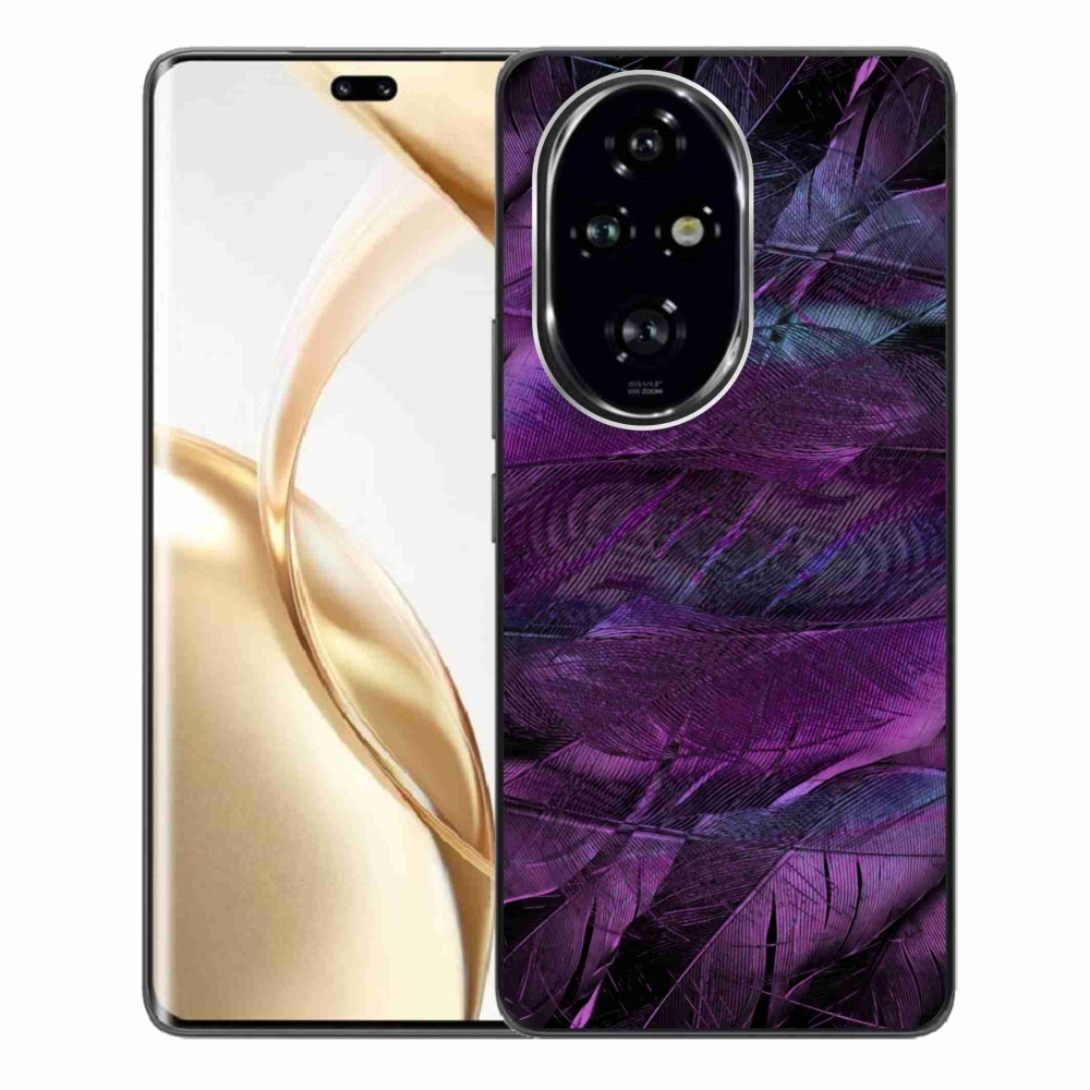 Gelový kryt mmCase na Honor 200 Pro 5G - fialová pírka