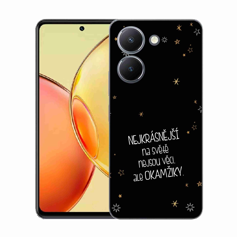 Gelový kryt mmCase na Vivo Y36 - citát 4 černé pozadí