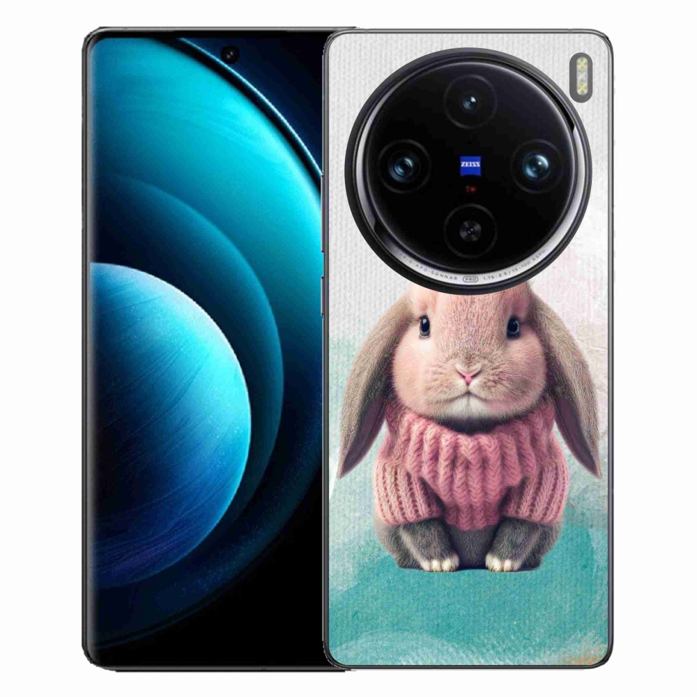 Gelový kryt mmCase na Vivo X100 Pro 5G - králíček ve svetru