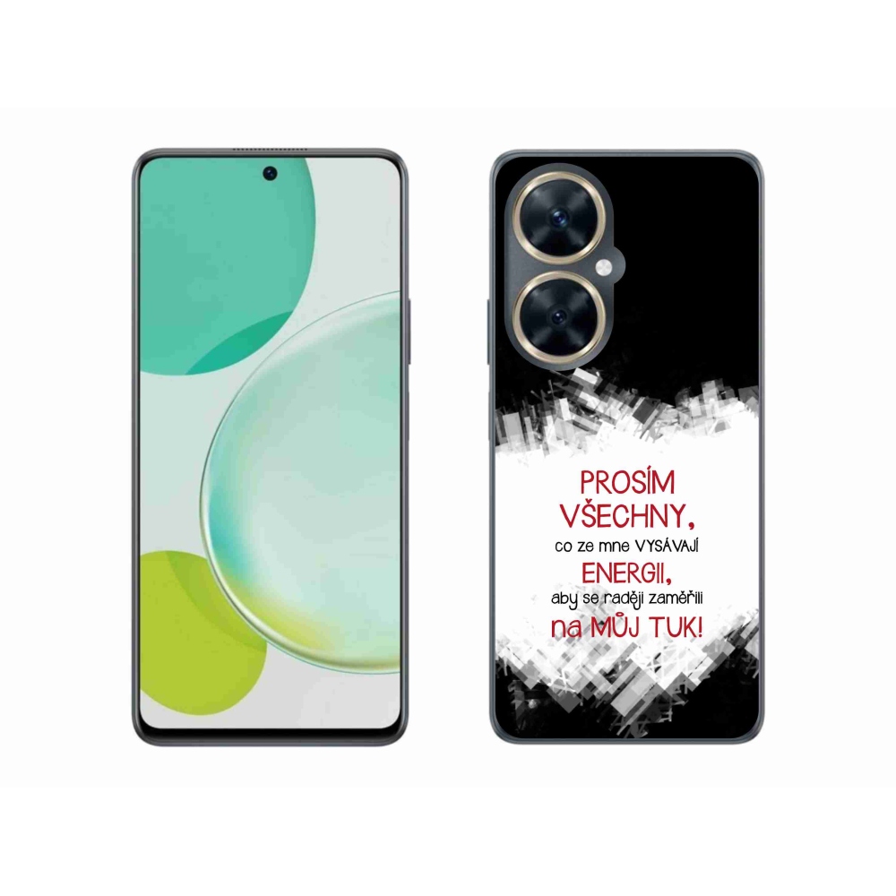 Gelový kryt mmCase na Huawei Nova 11i - vtipný text 1 červený