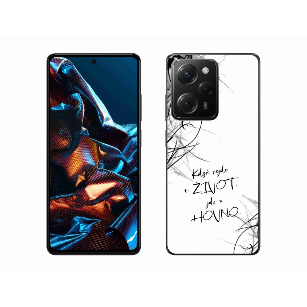 Gelový kryt mmCase na Xiaomi Poco X5 Pro 5G - vtipný text 16 bílé pozadí
