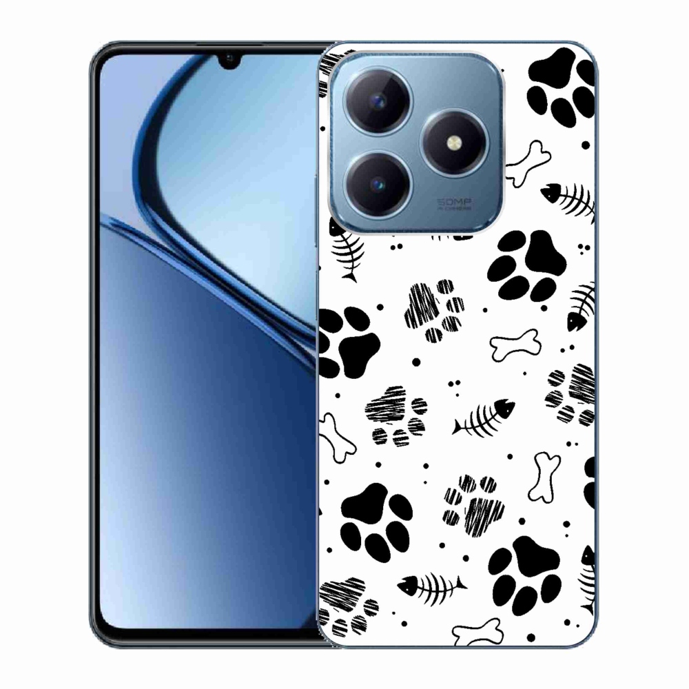 Gelový kryt mmCase na Realme C63 - psí tlapky 1