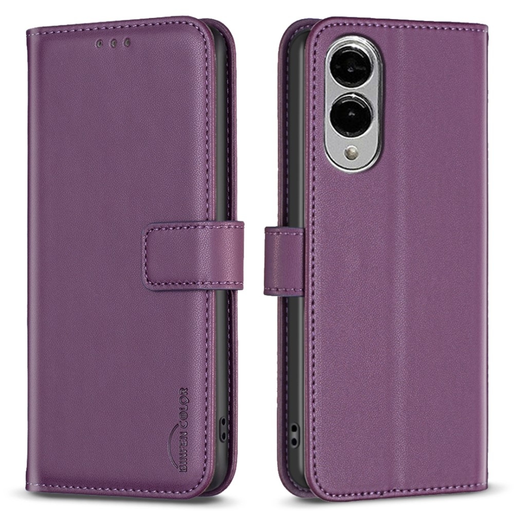 BNF knížkové pouzdro na Samsung Galaxy S25 Edge - tmavěfialové