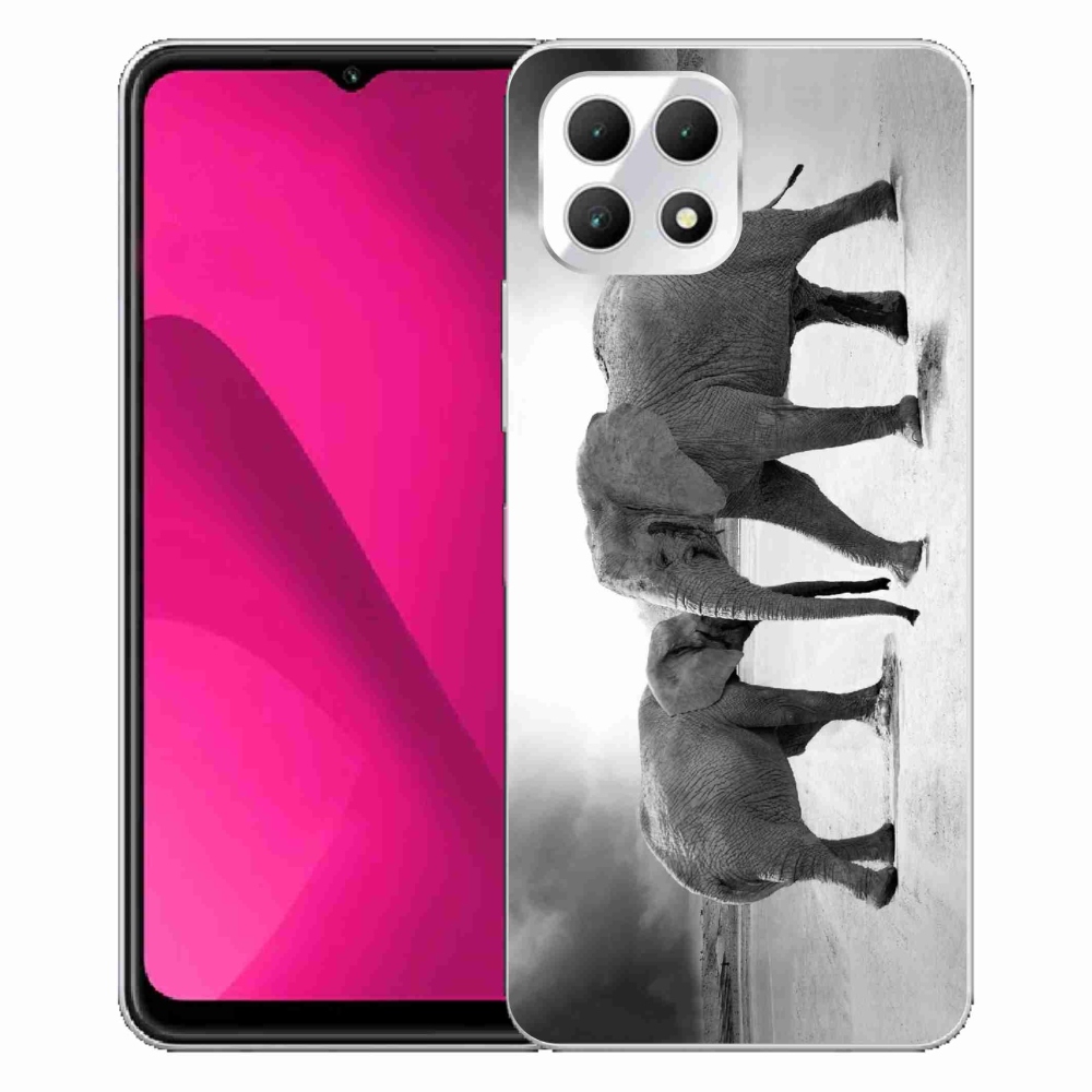Gelový kryt mmCase na T-Mobile T Phone 2 - černobílí sloni