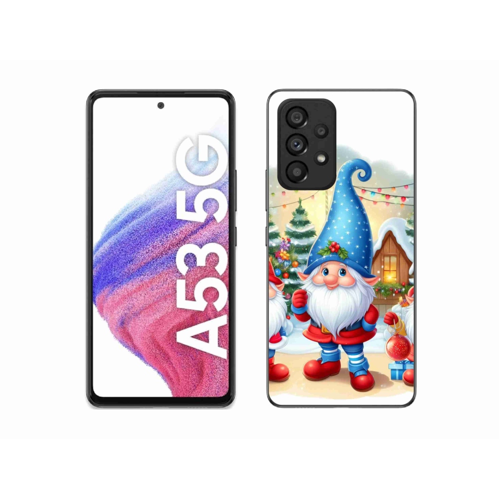 Gelový kryt mmCase na Samsung Galaxy A53 5G - vánoční skřítci