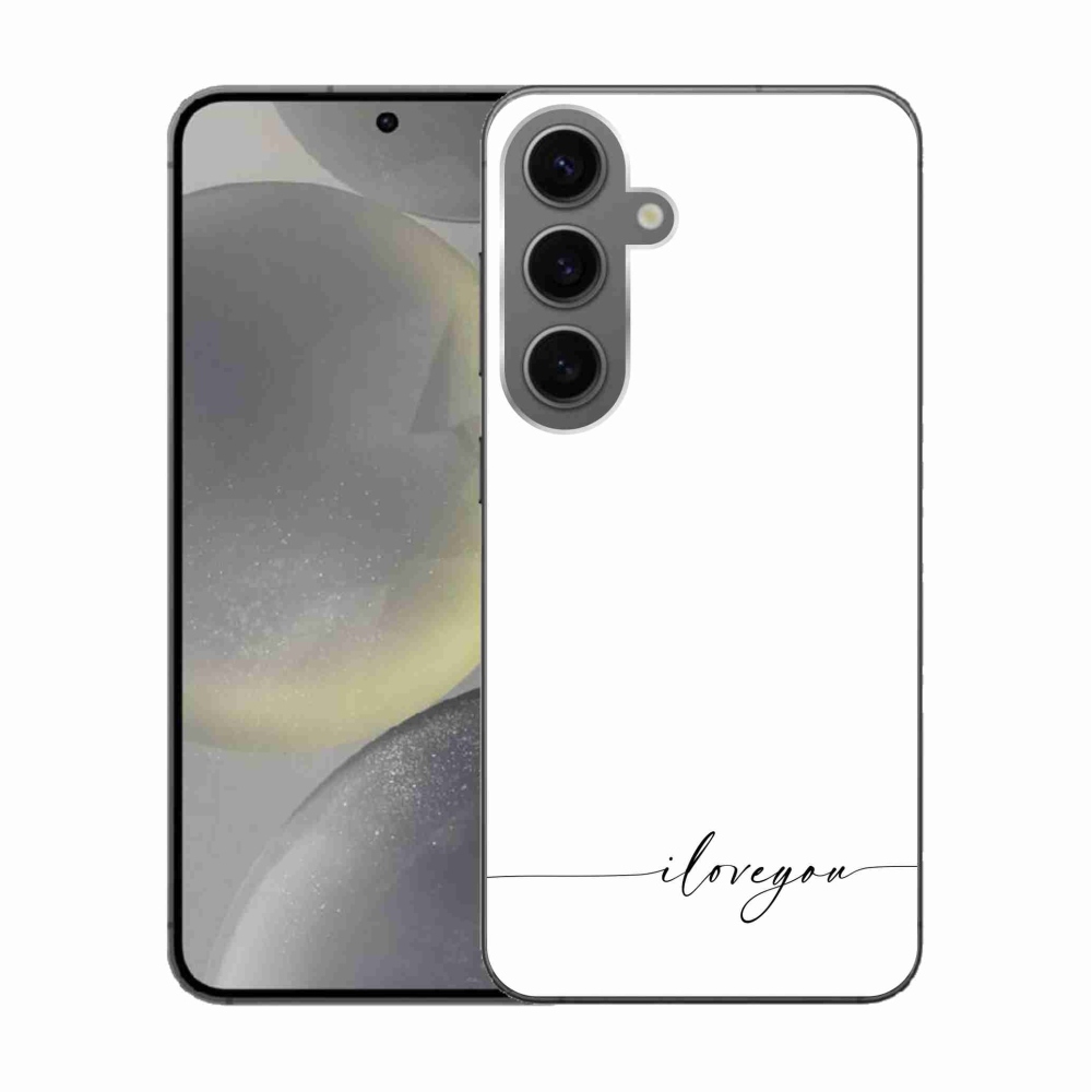 Gelový kryt mmCase na Samsung Galaxy S24 - I love you bílé pozadí