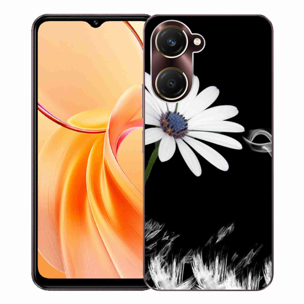 Gelový kryt mmCase na Vivo Y28s 5G - bílá květina