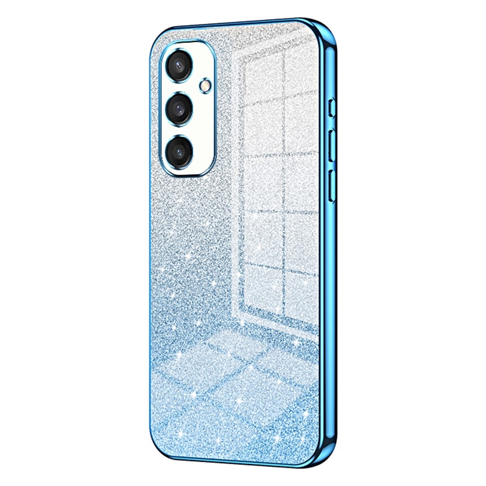 Cut gelový třpytivý obal na Samsung Galaxy S25 - modrý
