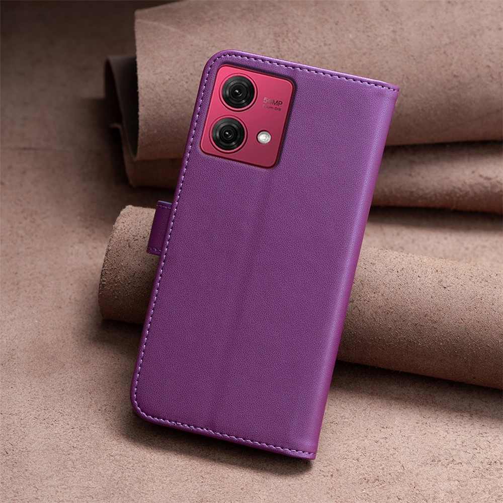 BNF knížkové pouzdro na Motorola Moto G84 5G - tmavěfialové