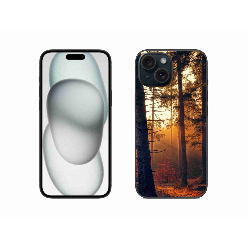 Gelový obal mmCase na iPhone 15 - les
