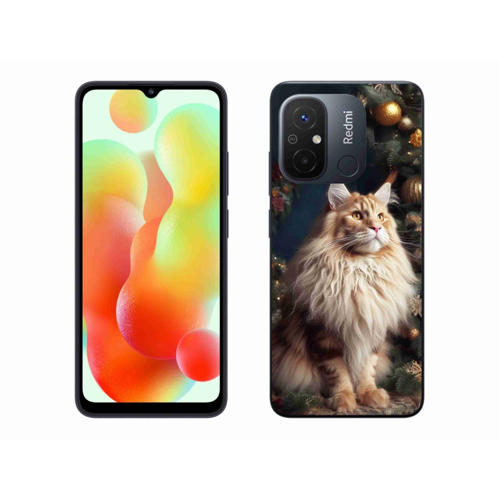 Gelový kryt mmCase na Xiaomi Redmi 12C - kočka u stromku