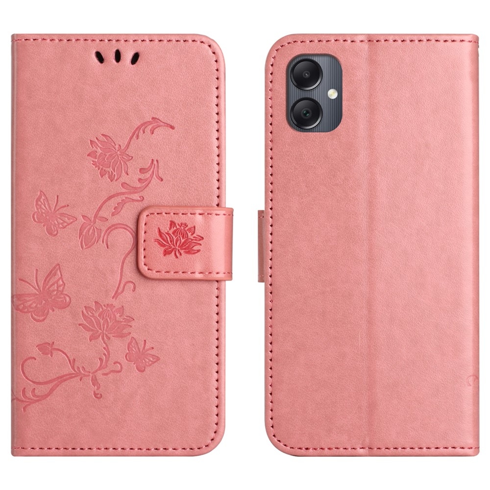 Flower knížkové pouzdro na Samsung Galaxy A07 4G - růžové