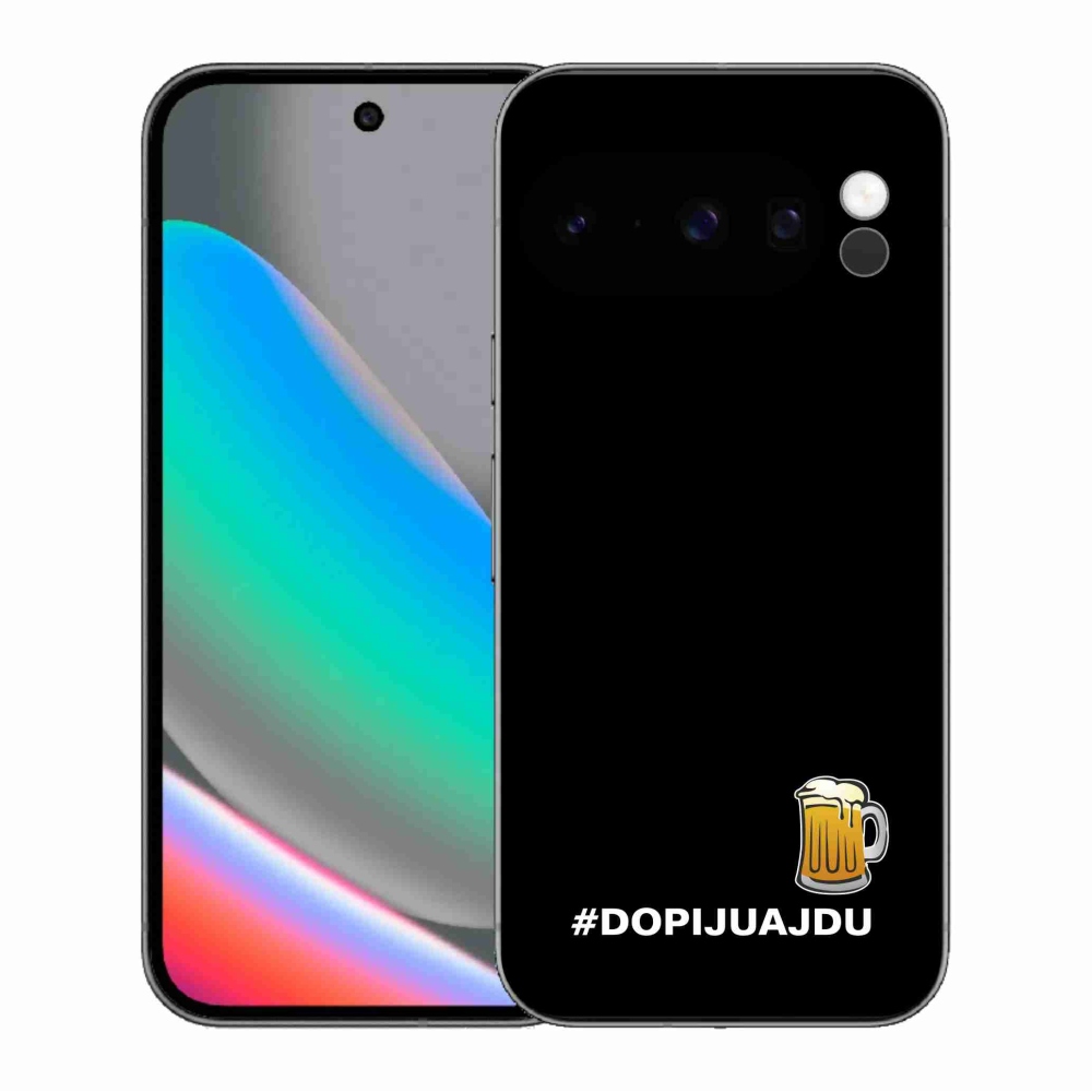 Gelový kryt mmCase na Google Pixel 10 Pro - pivní motiv 1 černé pozadí