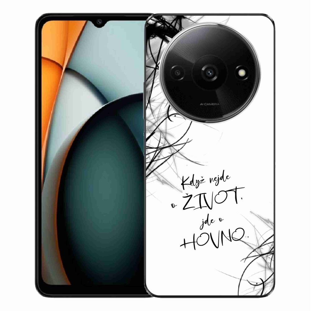 Gelový kryt mmCase na Xiaomi Redmi A3  - vtipný text 16 bílé pozadí