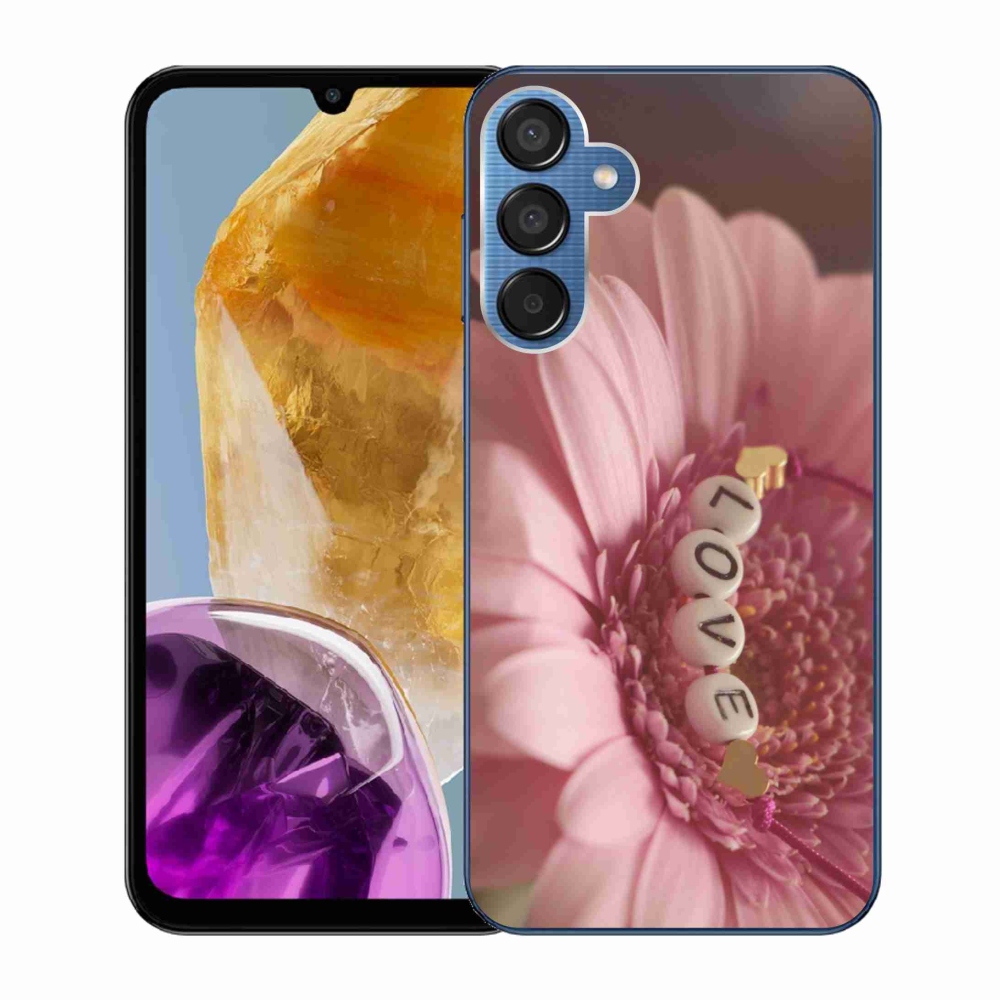 Gelový kryt mmCase na Samsung Galaxy M15 5G - přívěsek love
