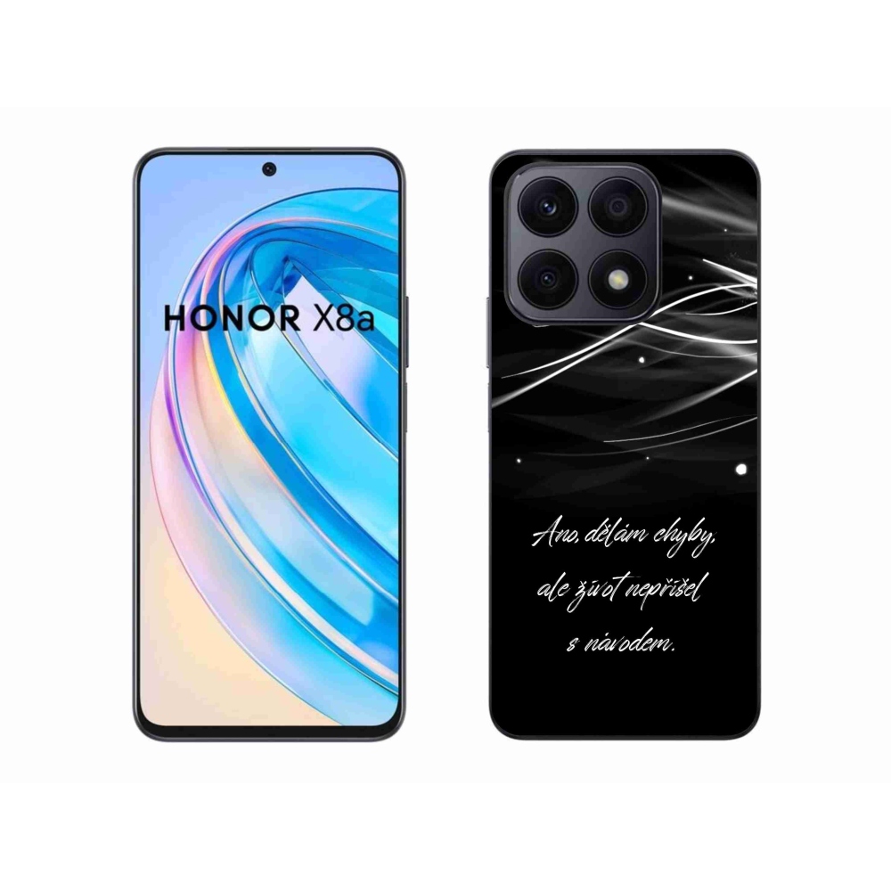 Gelový kryt mmCase na Honor X8a - citát černé pozadí
