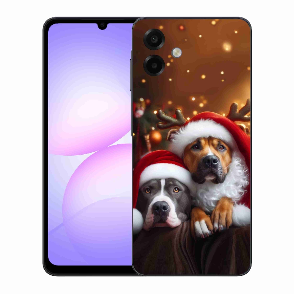 Gelový kryt mmCase na Samsung Galaxy A07 4G - vánoční psi