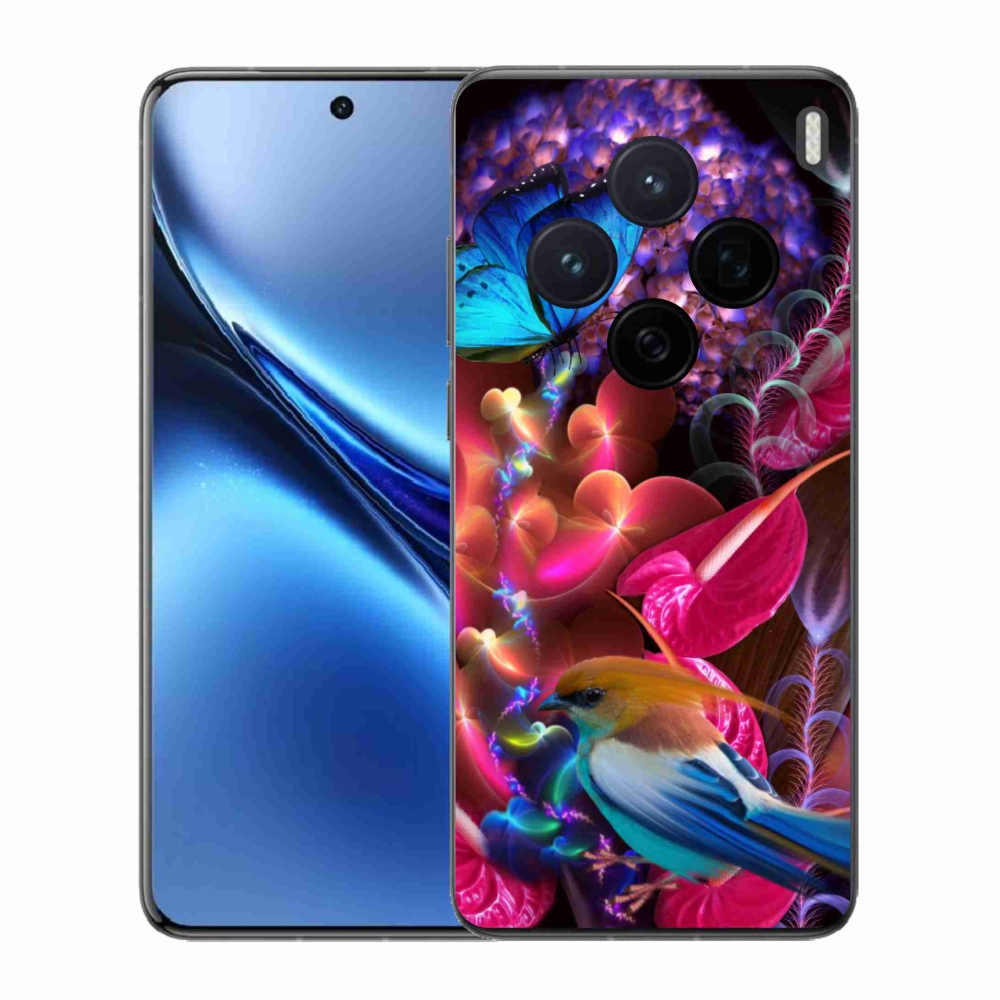 Gelový kryt mmCase na Vivo X200 5G - barevné květiny
