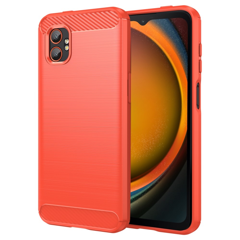 Carbon odolný gelový obal na Samsung Galaxy Xcover 7 Pro - červený