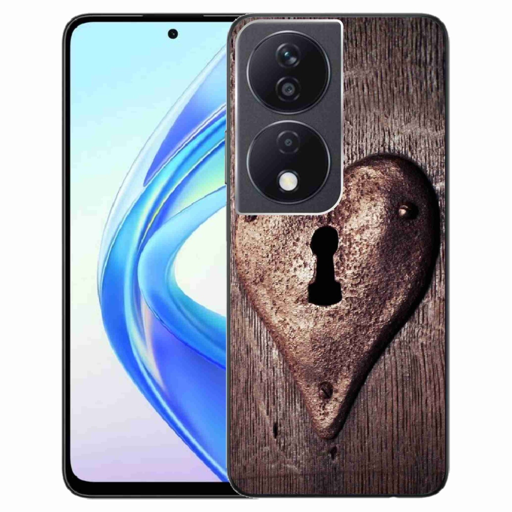 Gelový kryt mmCase na Honor X7b/Honor 90 Smart - zámek ve tvaru srdce