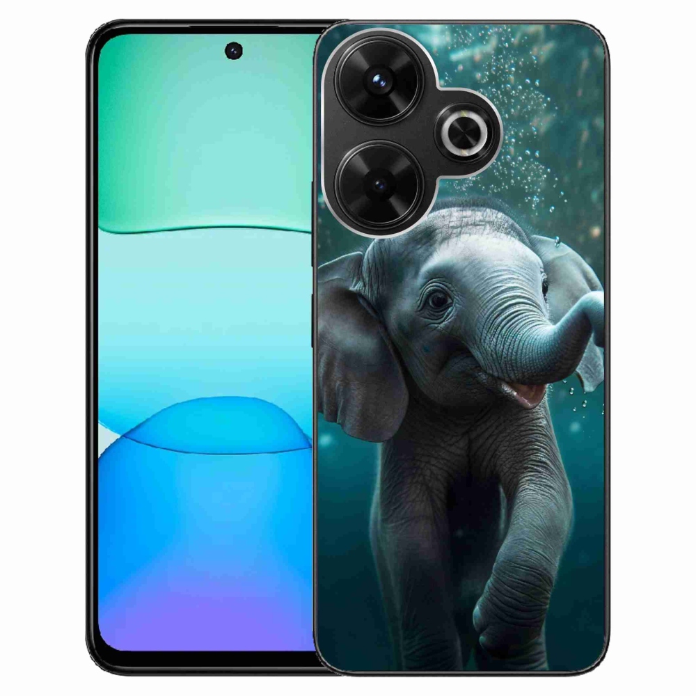 Gelový kryt mmCase na Xiaomi Redmi 13 4G/Poco M6 4G - slůně pod vodou