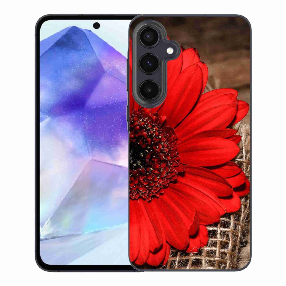 Gelový kryt mmCase na Samsung Galaxy A55 5G - gerbera