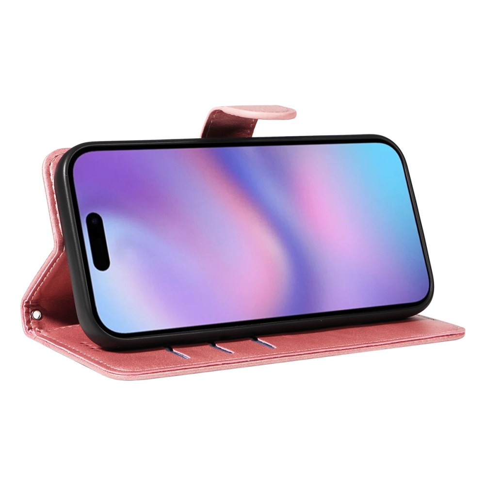 T-Shape knížkové pouzdro na iPhone 17 - růžovozlaté
