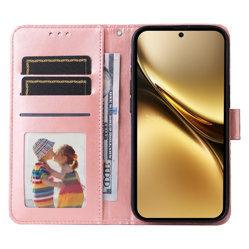 Sunflower knížkové pouzdro na Vivo X200 Pro 5G - růžové