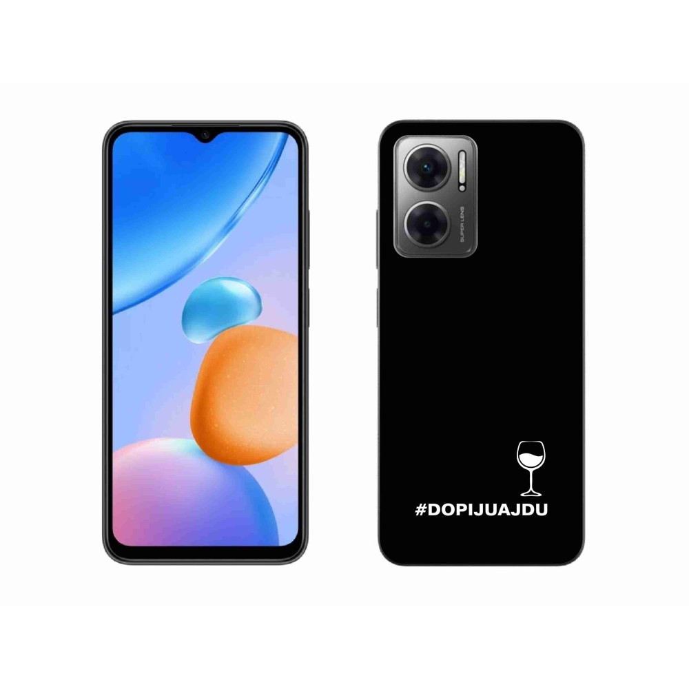 Gelový kryt mmCase na Xiaomi Redmi 10 5G - vinný motiv černé pozadí