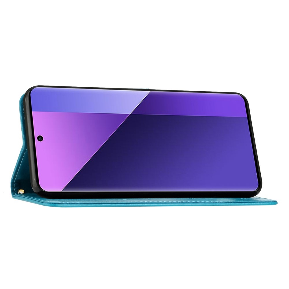 Flowers knížkové pouzdro na Honor 200 Smart 5G - modré