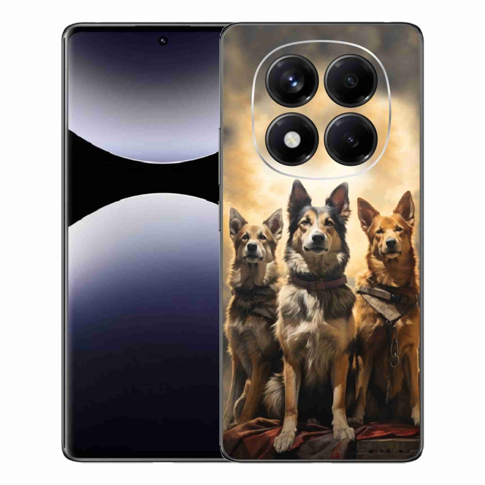 Gelový kryt mmCase na Xiaomi Redmi Note 14 Pro - tři psi
