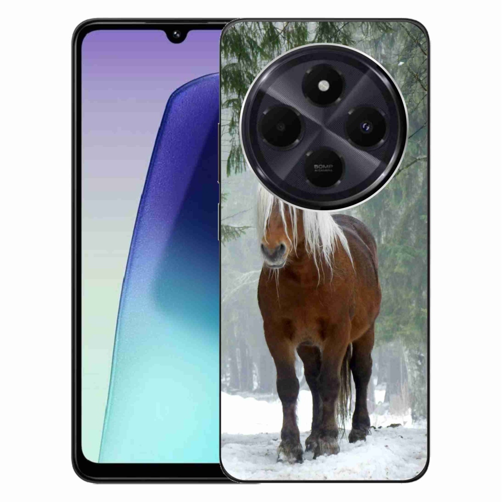 Gelový obal mmCase na Xiaomi Redmi 14C/Poco C75 - kůň v lese