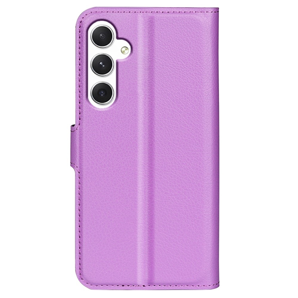 Litchi knížkové pouzdro na Samsung Galaxy S24 - fialové