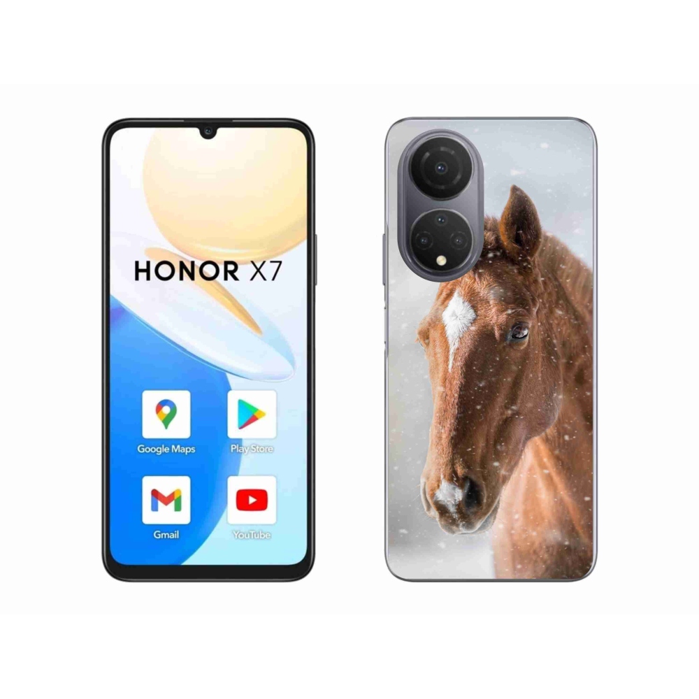 Gelový kryt mmCase na Honor X7 - hnědý kůň 2