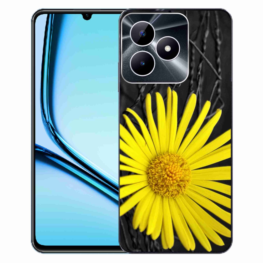 Gelový kryt mmCase na Realme Note 50 - žlutá květina
