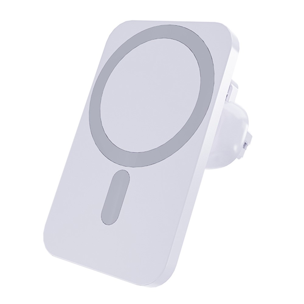 C16 magnetická bezdrátová nabíječka do auta s MagSafe 15W - bílá