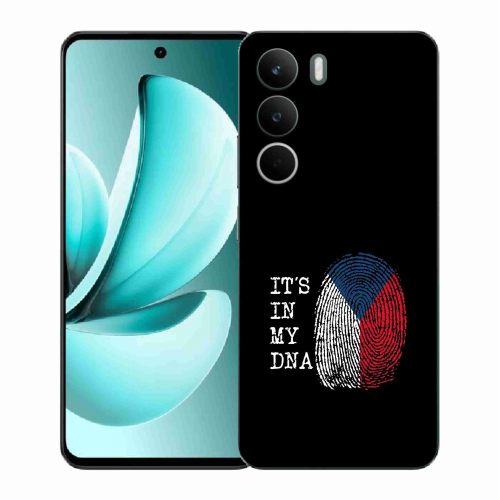 Gelový kryt mmCase na Realme C71 - vlajka otisk prstu černé pozadí