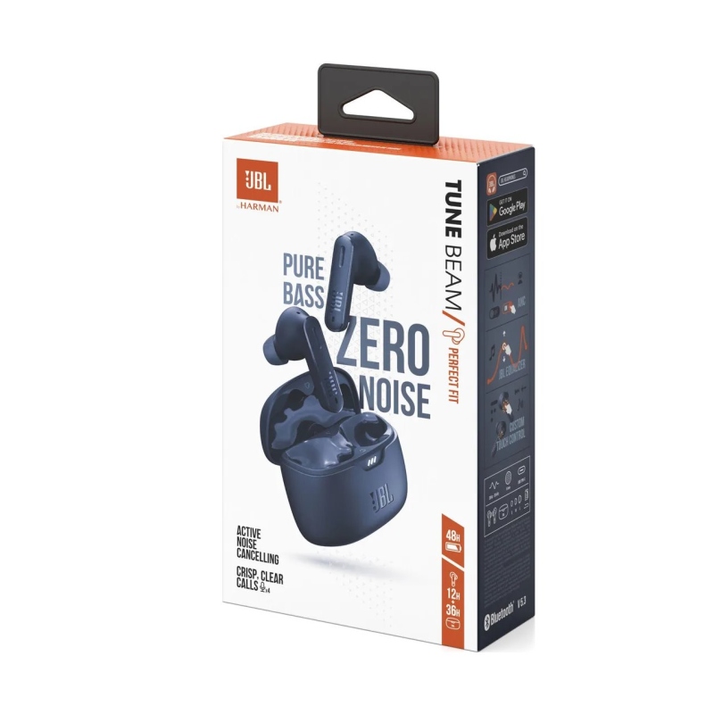 JBL Tune Beam Bezdrátová Sluchátka Blue