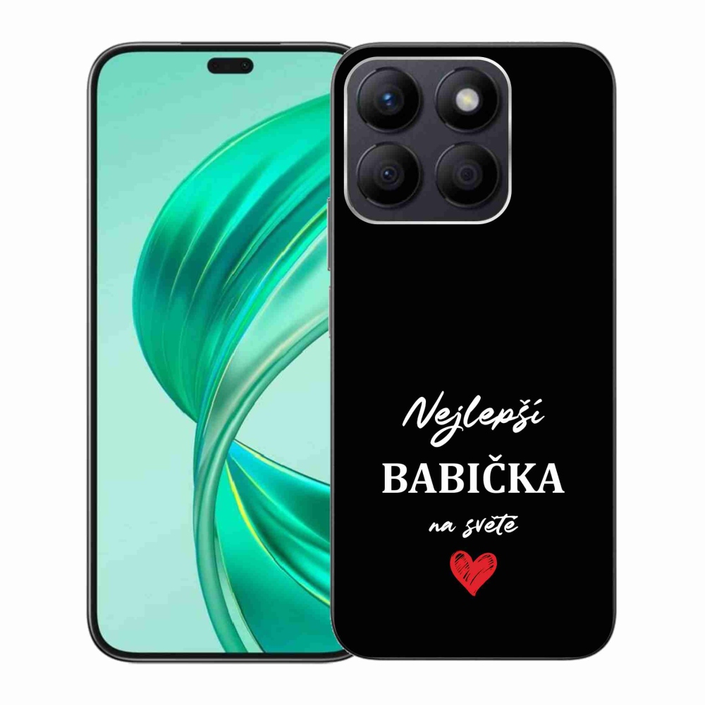 Gelový kryt mmCase na Honor X8b - nejlepší babička 1 černé pozadí