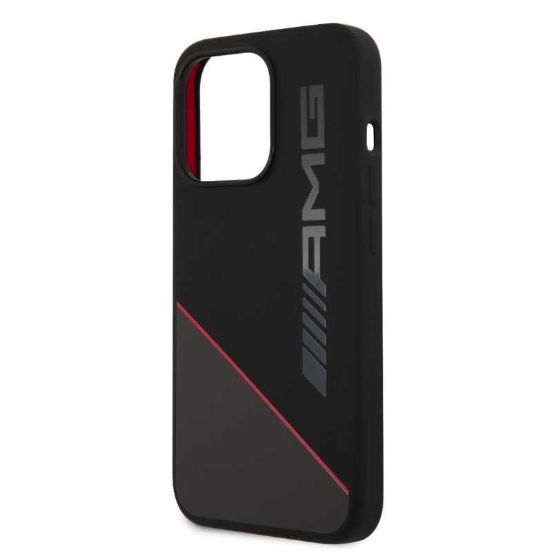 AMG Liquid Silicone Two Tone Zadní Kryt pro iPhone 14 Pro Max Black
