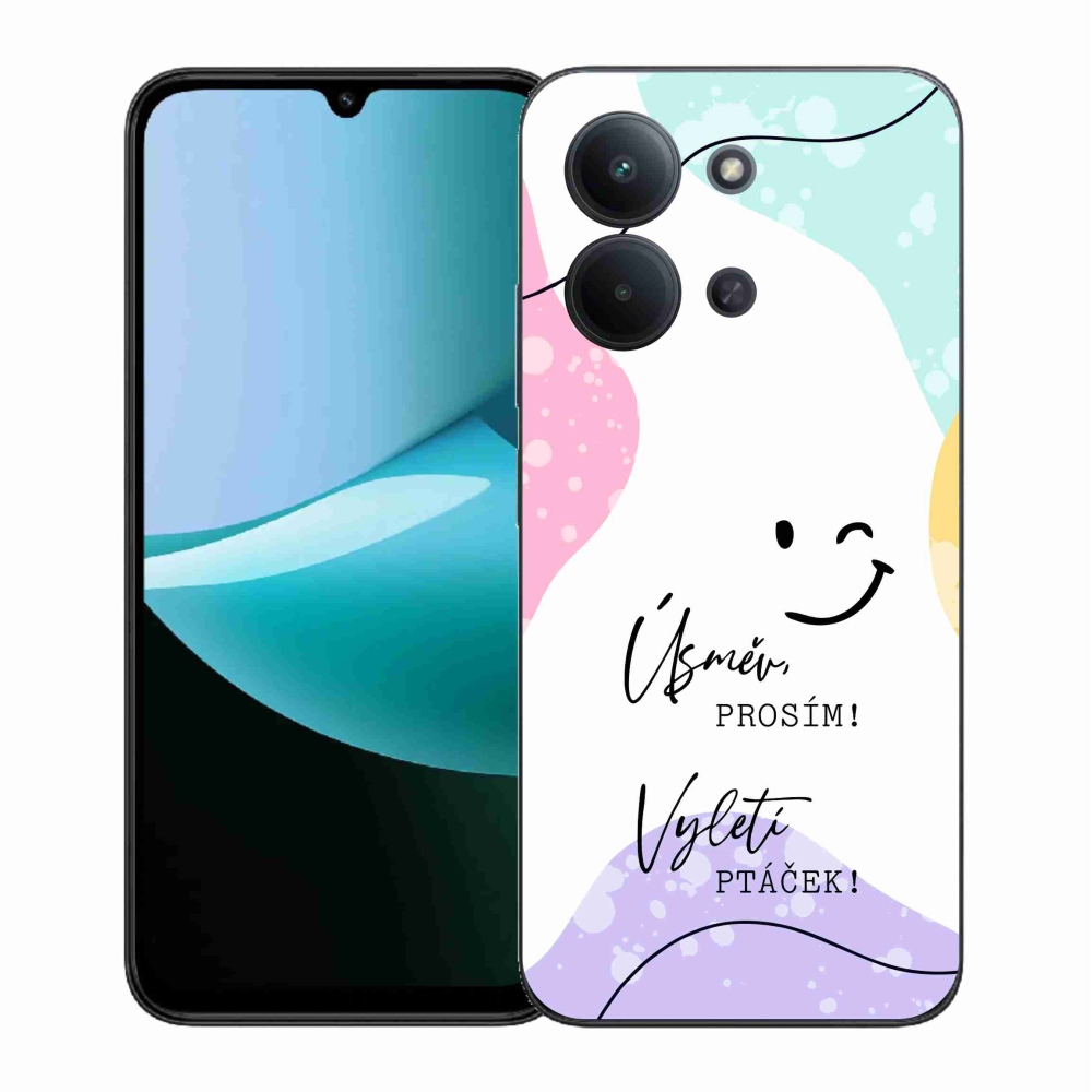 Gelový kryt mmCase na Xiaomi Redmi 15C 4G (171mm)/Poco C85 4G (171mm) - vtipný text 4 bílé pozadí