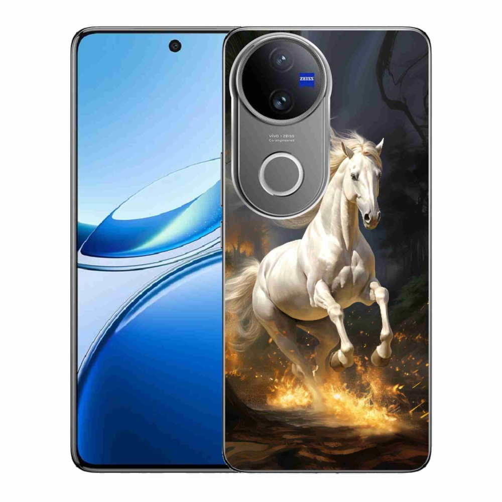 Gelový kryt mmCase na Vivo V50 5G - bílý kůň 2