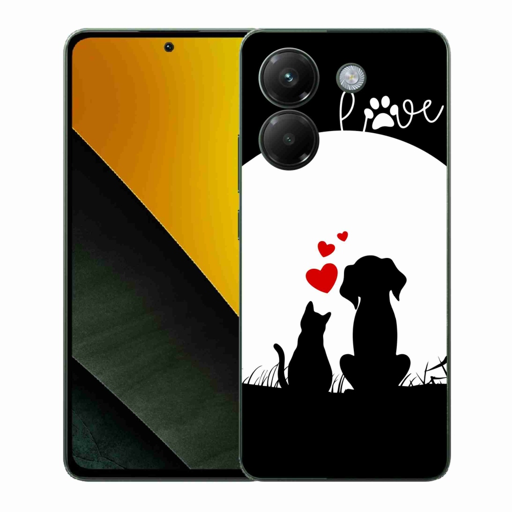 Gelový kryt mmCase na Xiaomi Poco M7 Pro 5G - zvířecí láska