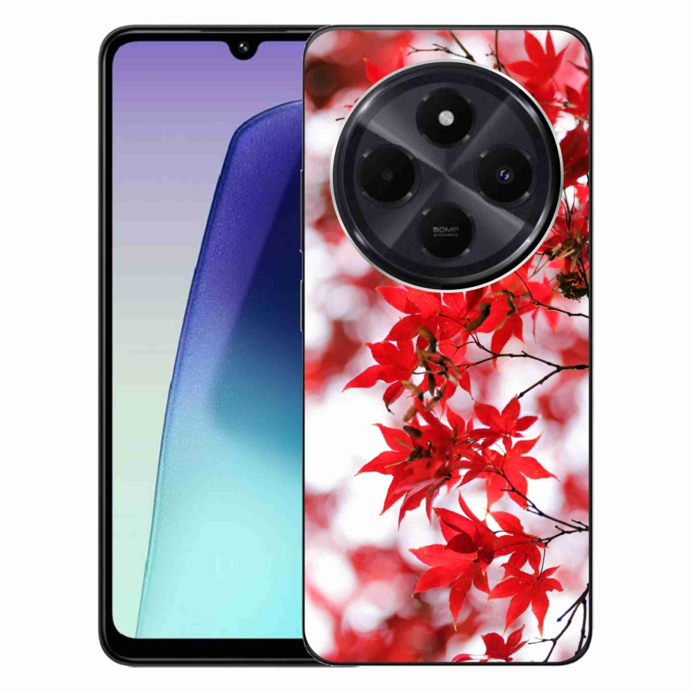 Gelový kryt mmCase na Xiaomi Redmi 14C/Poco C75 - červené listy