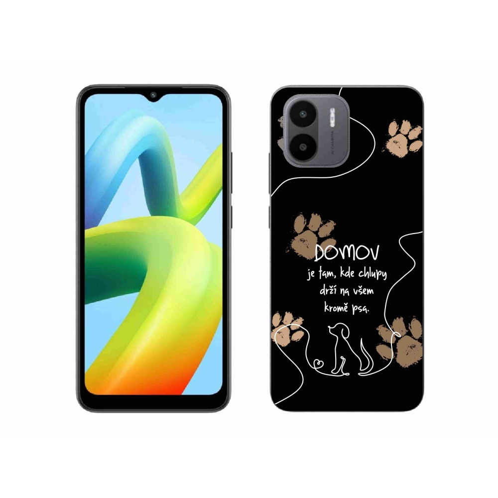 Gelový kryt mmCase na Xiaomi Redmi A1 - psí motiv černé pozadí